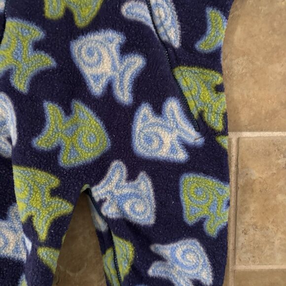 Patagonia Fleece Bunting Baby Infant 3-6 Months Zen Turtle Fish VINTAGE 90s RARE - Picture 6 of 10